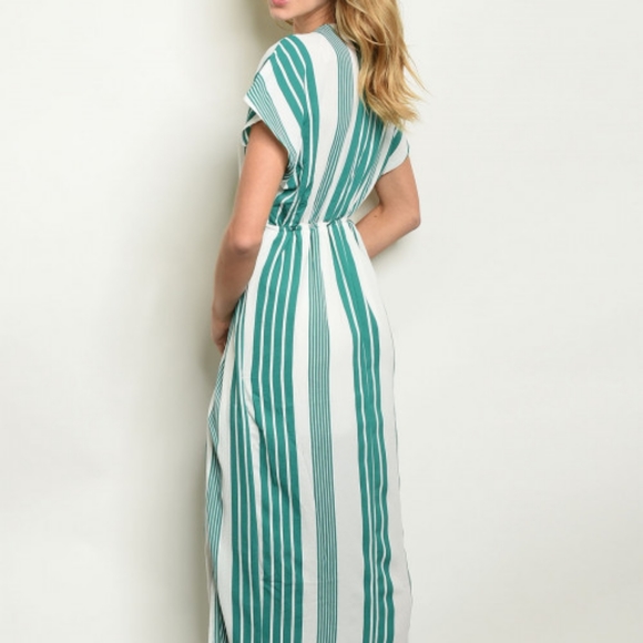 Green stripes dress - Picture 3 of 4